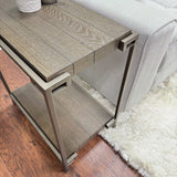 Coffee Table Set - 3 Piece - Wood & Metal - Aged Graphite