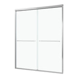 (NEW) 56"-60"W*72" H Semi-Frameless Double Sliding Shower Door