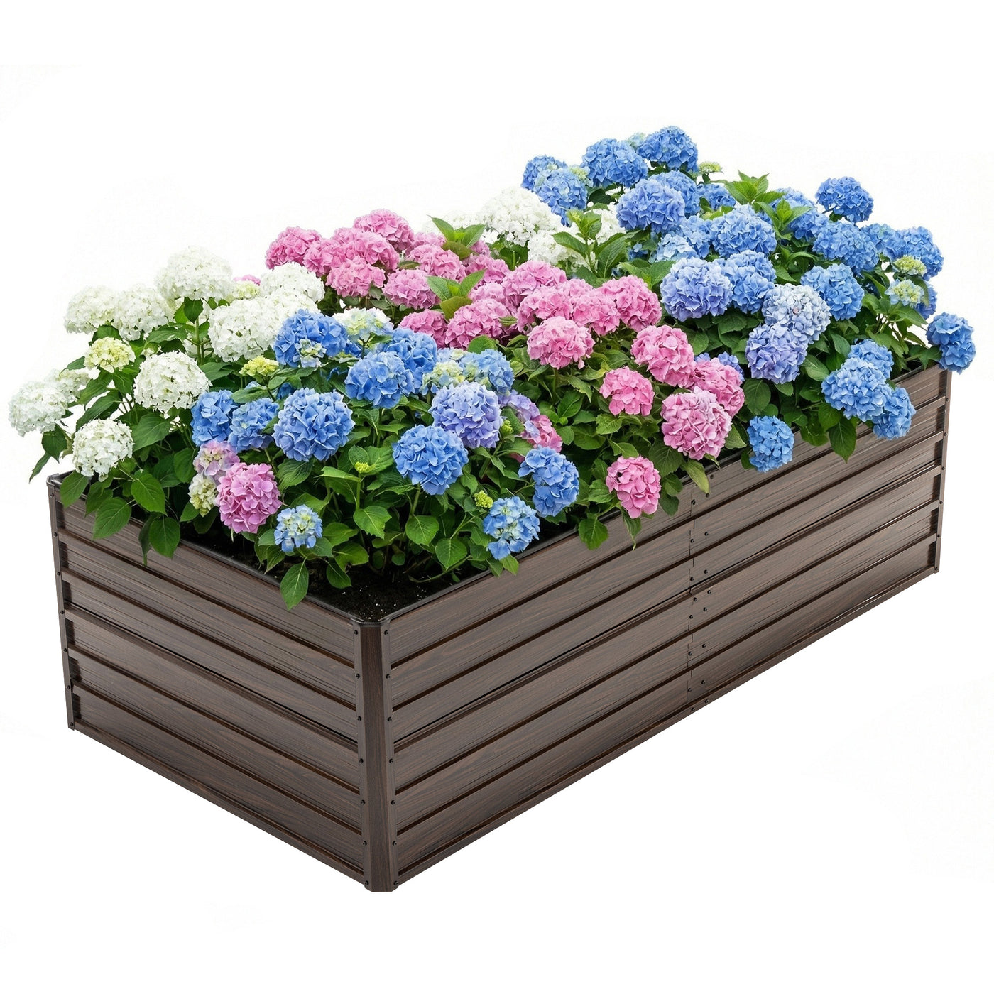 8x4x2 ft Galvanized Raised Garden Bed Planter Box Kit