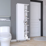 Crovie Linen 63" Bathroom Cabinet with Four Open Shelves