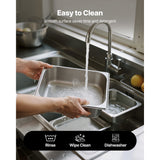 6 Pack Stainless Steam Hotel Pans, 1/2 Size Table Steam Pan