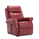 Red Faux Leather Power Lift Recline Chair