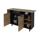 Korega TRB Kitchen Island Modern Kitchen Island with Storage Cabinet Drawers