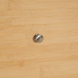 Indoor Bamboo Rolling Kitchen Island with Stainless Steel Top