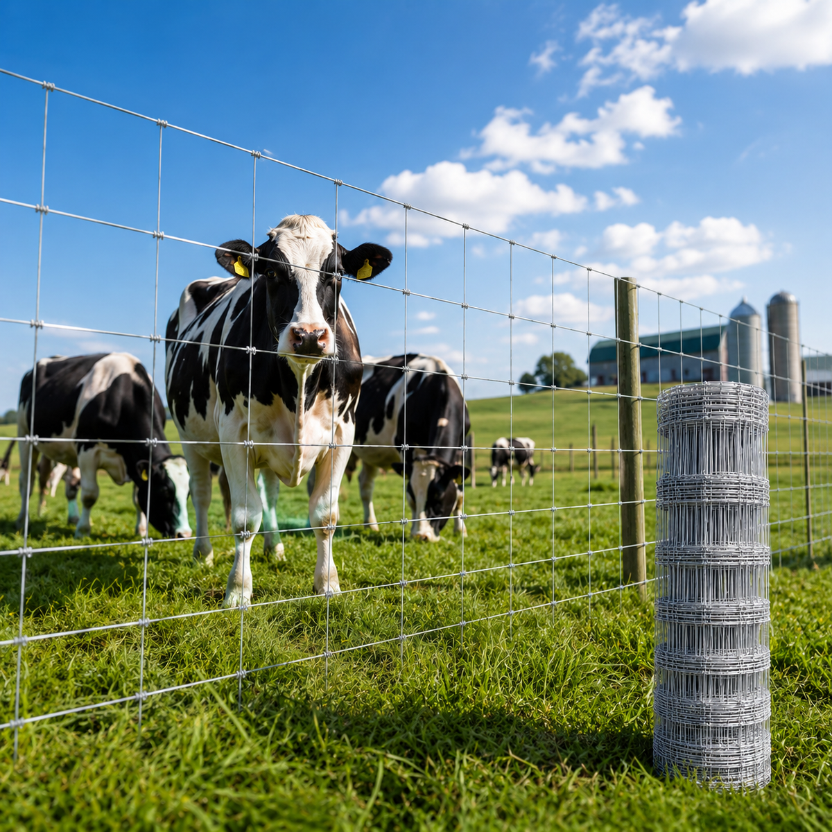 Farm Livestock Fence, 5.9*328FT Galvanised Iron Wire Farm Fence Cattle Fence