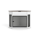 44.6" Corner MDF Dog Crate Furniture Cabinet White