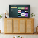 64-inch wave shaped TV stand, rounded corner sideboard, storage cabinet