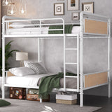 Twin XL Metal Bunk Bed White