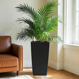 2-Pack 22" Square Rattan Planter with Auto Watering System