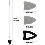 Tub and Tile Scrubber Brush 2-in-1 - Long Pole, Non-Scratch Pads