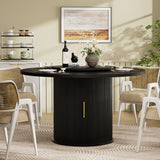Engineered Wood Dining Table Black 44"