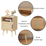 Engineered Wood Nightstand Oak