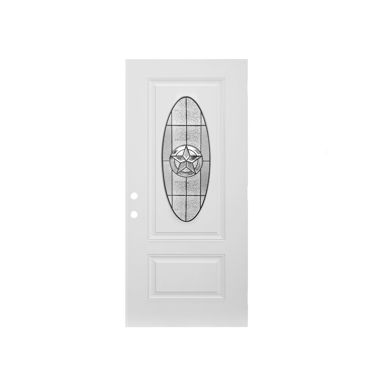 36"x80" Fiberglass Front Door, Right-Hand Inswing Exterior Door