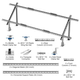 Solar Panel Mounting Brackets Adjustable 30-60 Degree 4 Panel Steel