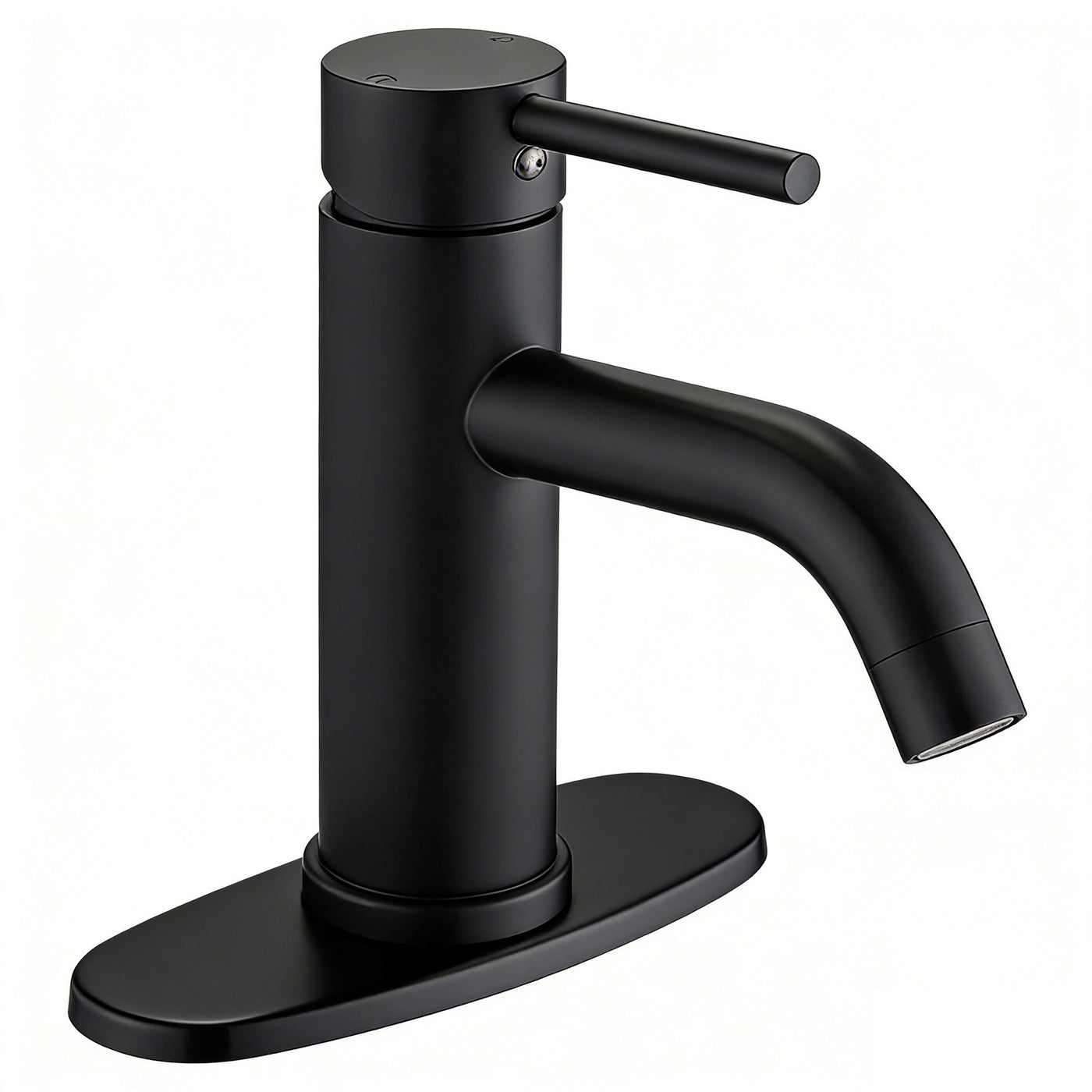 ADA Compliant Single Hole Waterfall Bathroom Faucet Matte Black