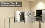 56-60in x 72in Aluminum Frame Double Sliding Shower Door, Brushed Nickel, 6mm