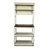 31.50" White and Rustic Brown color 5-Tier Bakers Rack for Kitchen
