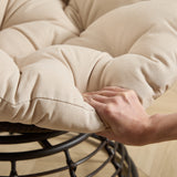 Metal Outdoor Chair Swivel Beige