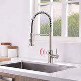 Touchless Black Smart Kitchen Faucet Hands Free Automatic
