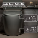 Smart Toilet with Bidet Built in, ADA One-Piece Toilet Auto Open/Close