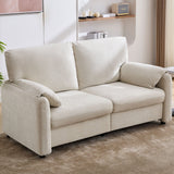60" Down Filled Minimalist Sofa, Multiple Colors