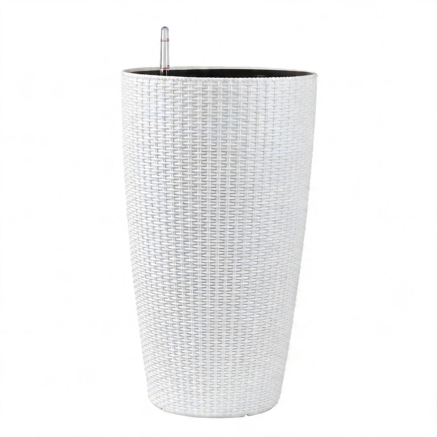Faux Rattan Tall Planters Set with Auto Watering, 22