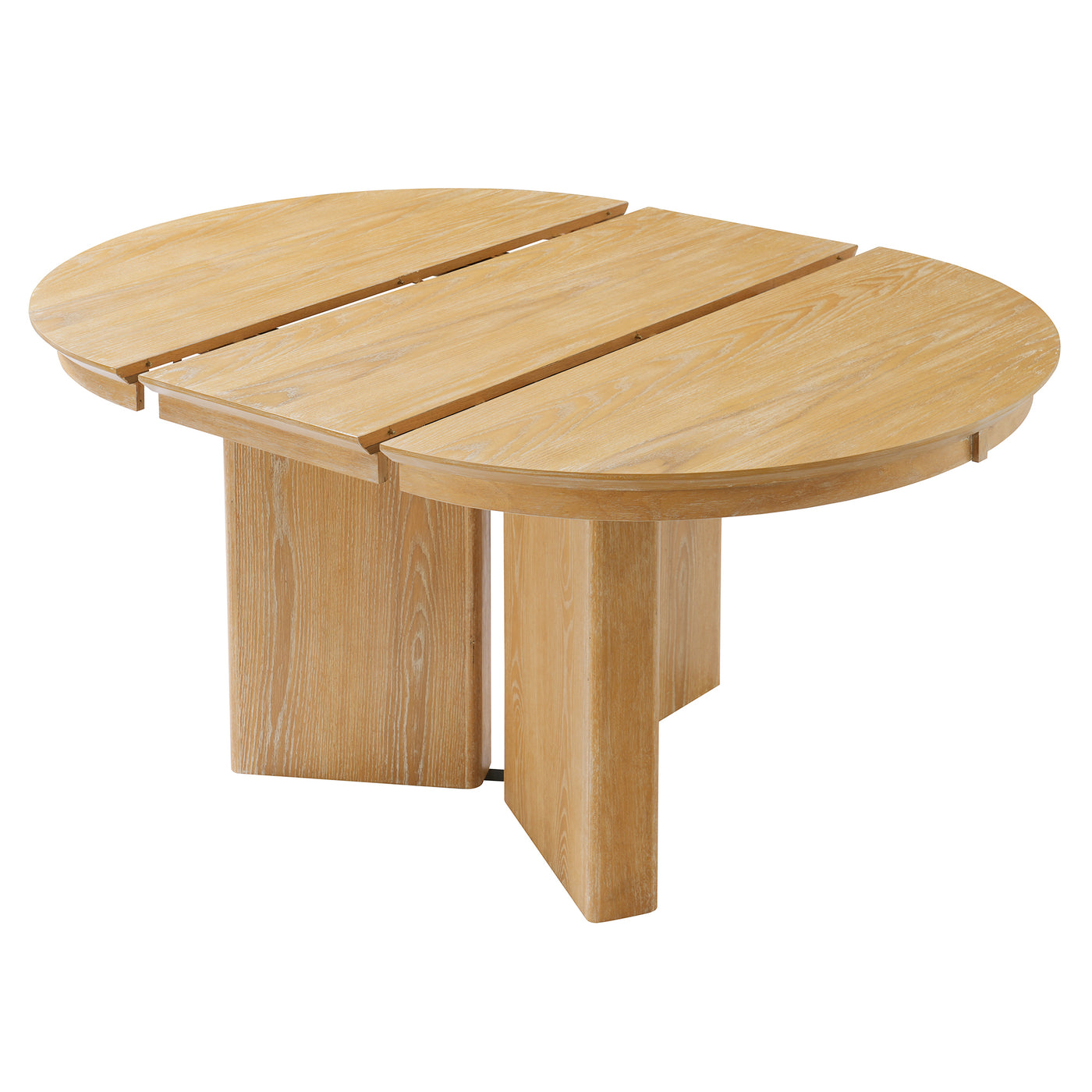 Modern Farmhouse Oval Extendable Dining Table 42-58" x 42