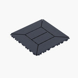 DIY Interlocking Deck Floor Tiles 12" Dark Gray Polypropylene