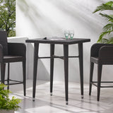 32" Square Wicker Outdoor Bar Table
