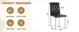 Set of 4 Metal Dining Chair Black/Silver