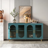 TV Stand for 65+ Inch TV, Wood TV Stand with Storage Cabinet & Adjustable Shelve