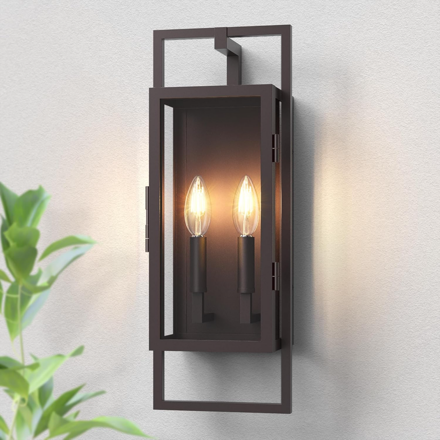 21.5" Oil Rubbed Bronze Dusk to Dawn Outdoor Wall Sconce