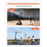 Portable Basketball Stand, 10 ft Height Adjustment Basketball Hoop & Goal