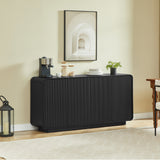 64' Buffet Sideboard Cabinet with Storage,Modern Vertical Fluted Entryway Cabine