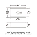 33" White Farmhouse Kitchen Sink Workstation