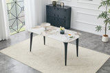 Stone Dining Table Light Beige