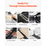 Sliding Compound Miter Saw 12-In Blade 15 Amp Motor Corded Double Bevel 60-Tooth