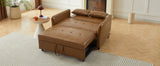 Brown Convertible Sleeper Sofa Bed with USB Ports 51.57