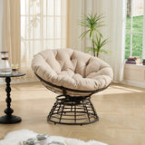 Metal Outdoor Chair Swivel Beige