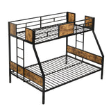 Full Engineered Wood Bunk Bed Black/Brown