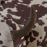 Fabric Ottoman Brown/White