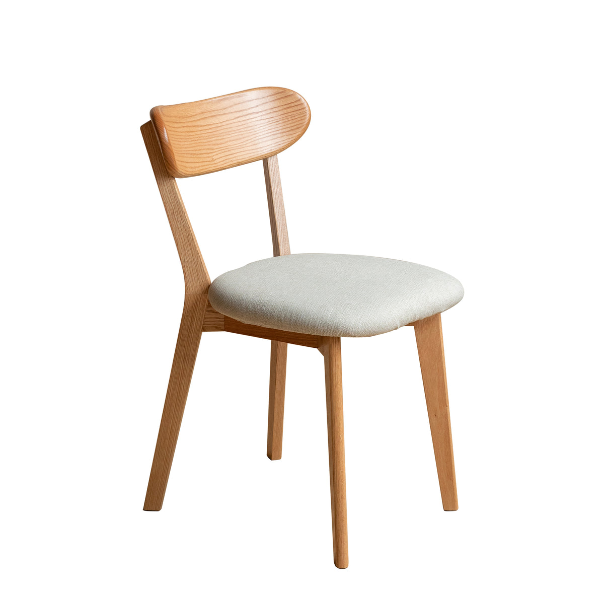 Solid Wood Dining Chair Natural/White