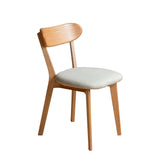 Solid Wood Dining Chair Natural/White