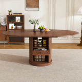 Engineered Wood Dining Table Walnut 51"