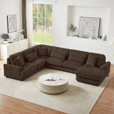 Corduroy Sectional Sofa Brown