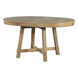 Gia Round Extendable Dining Table with Leaf, Natural Wood