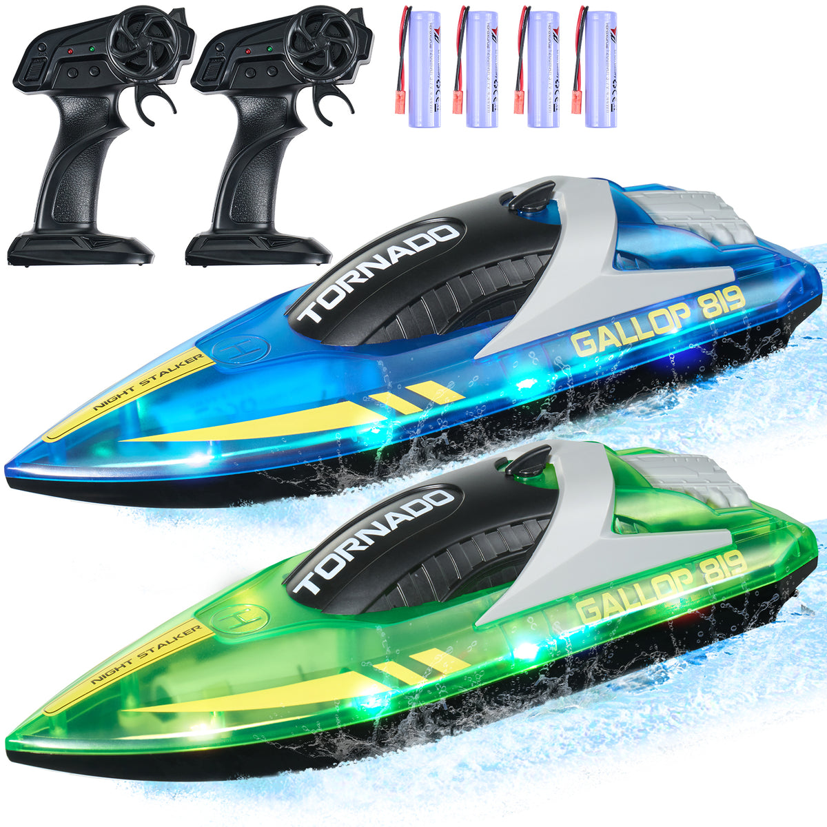Christmas gifts! 2 PCS RC Boat 2.4 GHz Remote Control Racing Boat 12 km/h Kids A