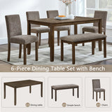 Wood Dining Set Walnut