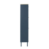 3 Metal Door Shoe Rack, Freestanding Modern Shoe Storage Cabinet, Metal rattan