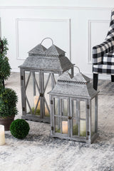 Silver Scape Lanterns Set of 2